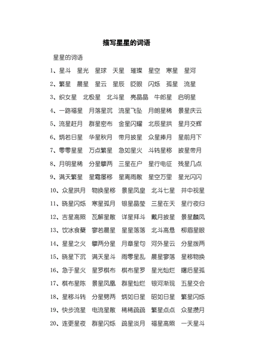 星辰熠熠是什么意思