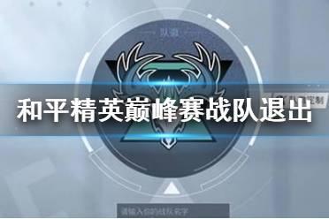 和平精英戰(zhàn)隊(duì)怎么退出