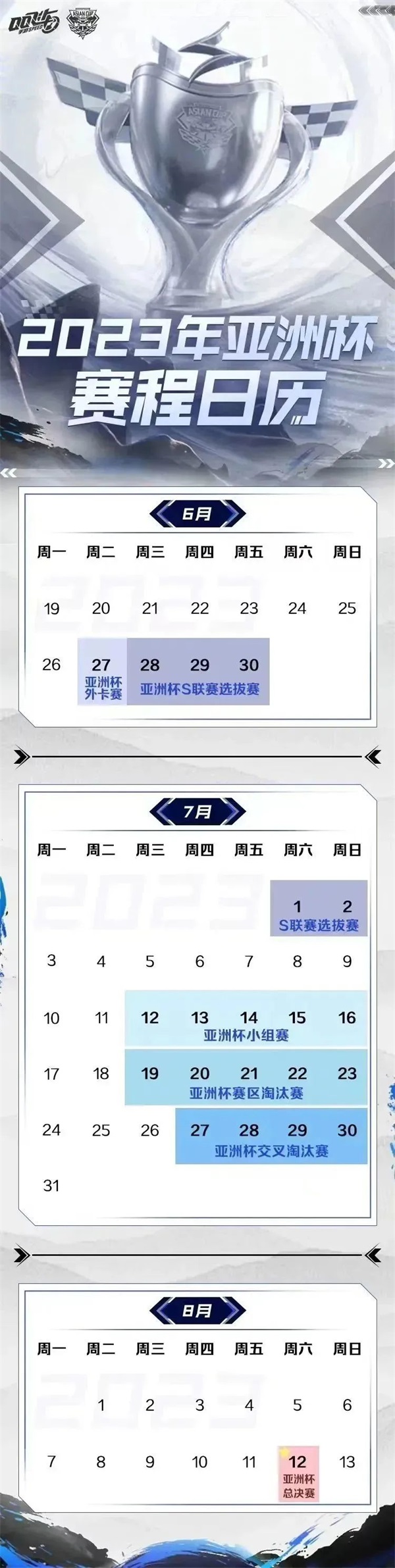 2023年QQ飛車手游亞洲杯正賽7月12日15:00開啟，四大精彩看點提前曝光！