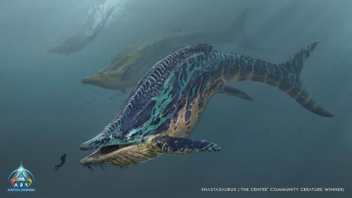 《方舟生存進(jìn)化》次世代版本新生物“薩斯特魚龍”概念圖首曝