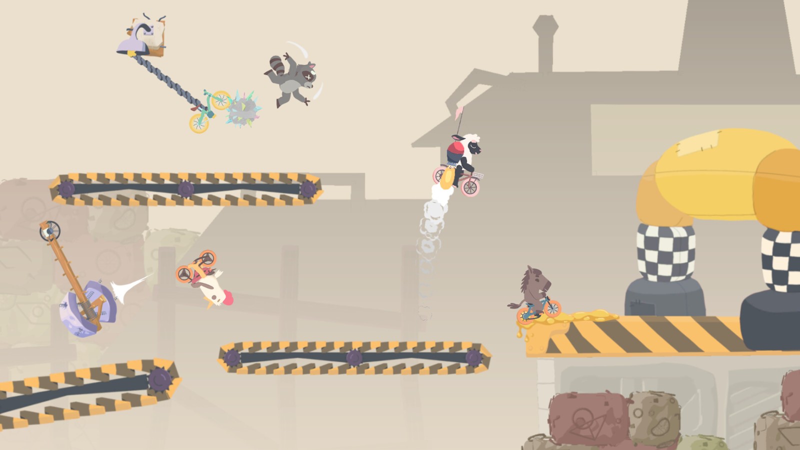 自行車競(jìng)速派對(duì)游戲《Ultimate Sheep Raccoon》Steam頁面上線，明年發(fā)售！