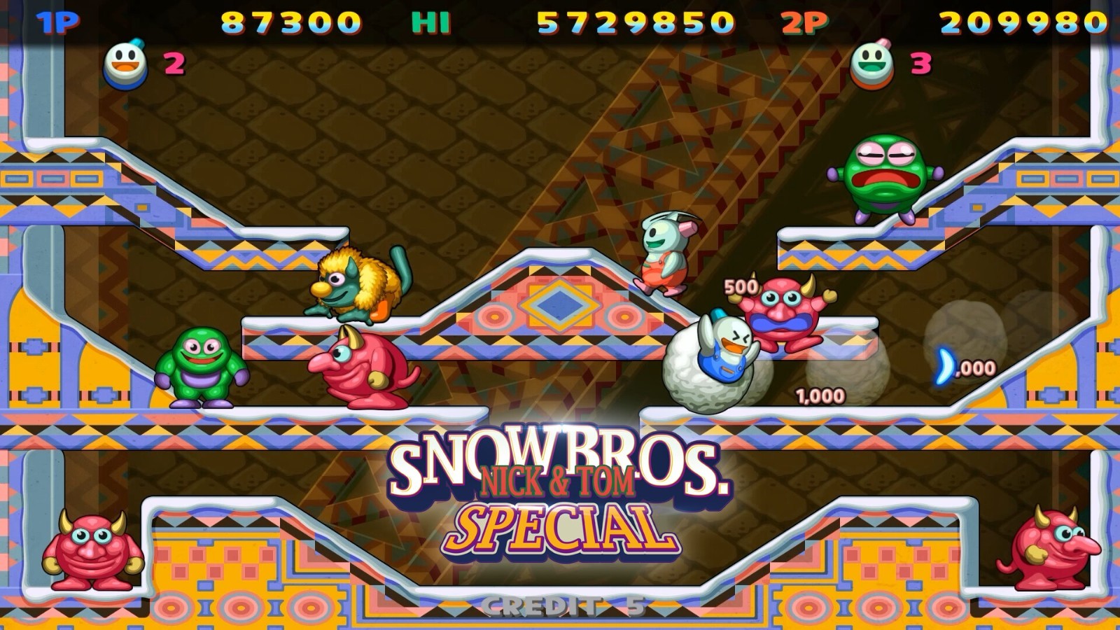 經(jīng)典游戲重制 《雪人兄弟:周年紀(jì)念版》Steam頁面上線！