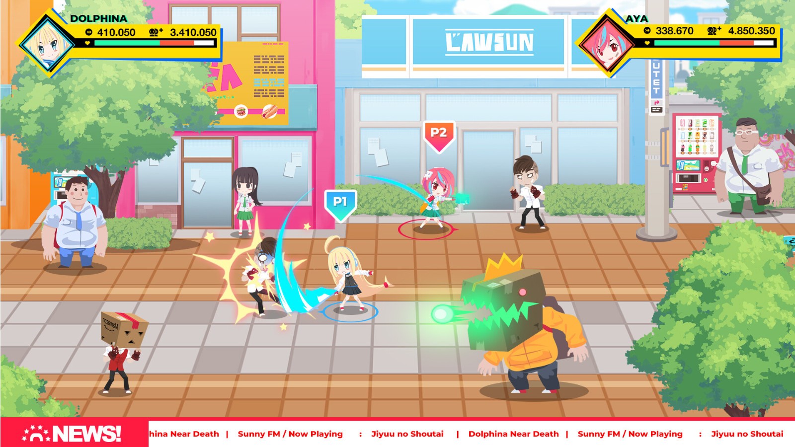 清版街機(jī)動(dòng)作游戲《School Beat》Steam頁(yè)面開(kāi)放，發(fā)售日期待定！