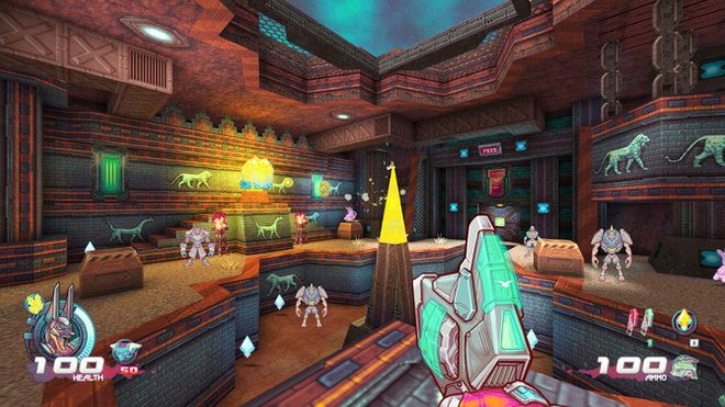 卡通渲染復(fù)古FPS新游《RetroBlazer》Steam頁面上線！
